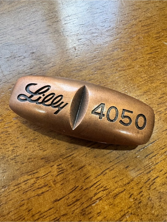 Vintage 1970’s Paperweight in Pill Shape from Eli Lilly Unique